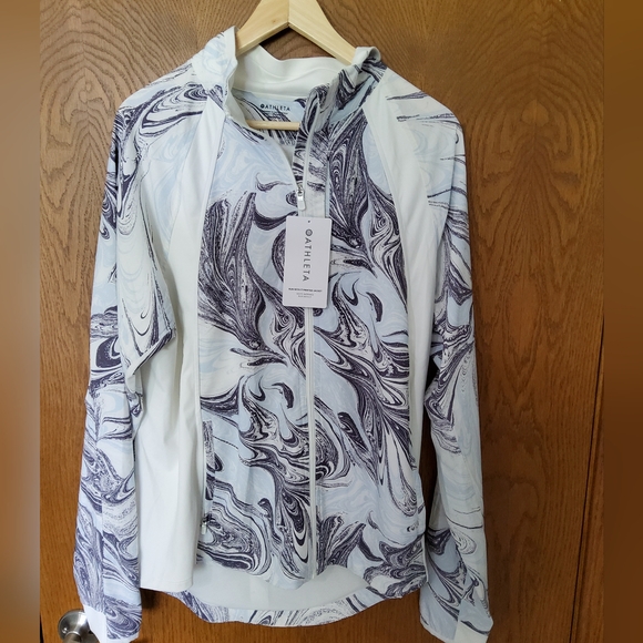 Athleta Run with It Printed Jacket Size Large Tall - Picture 1 of 3